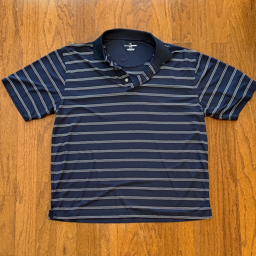 Grand Slam Navy Striped Polo Shirt